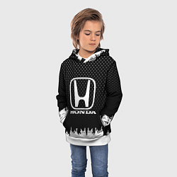 Толстовка-худи детская Honda: Black Side, цвет: 3D-белый — фото 2