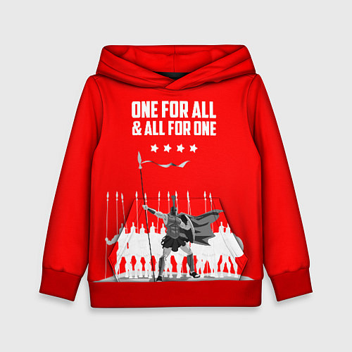 Детская толстовка One for all & all for one / 3D-Красный – фото 1