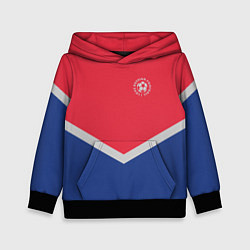 Толстовка-худи детская Люблю футбол россии, цвет: 3D-черный