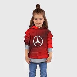 Толстовка-худи детская Mercedes: Red Carbon, цвет: 3D-меланж — фото 2