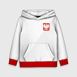 Толстовка-худи детская Poland Team: Home WC-2018, цвет: 3D-красный