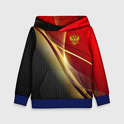 Толстовка-худи детская RUSSIA SPORT: Gold Collection, цвет: 3D-синий