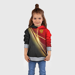 Толстовка-худи детская RUSSIA SPORT: Gold Collection, цвет: 3D-меланж — фото 2