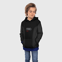 Толстовка-худи детская Audi Carbon, цвет: 3D-синий — фото 2