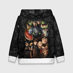 Толстовка-худи детская How to Train Your Dragon, цвет: 3D-белый