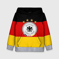 Толстовка-худи детская Немецкий футбол цвета 3D-меланж — фото 1