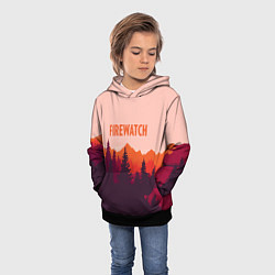Толстовка-худи детская Firewatch: Orange Style, цвет: 3D-черный — фото 2