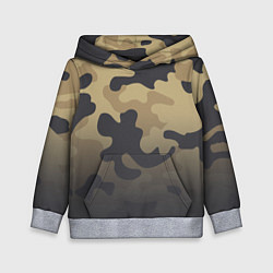 Толстовка-худи детская Camouflage Khaki, цвет: 3D-меланж