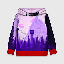 Толстовка-худи детская Firewatch: Violet Wood, цвет: 3D-красный
