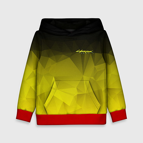 Детская толстовка Cyberpunk 2077: Yellow Poly / 3D-Красный – фото 1
