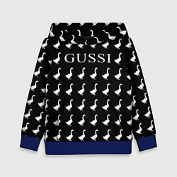 Толстовка-худи детская GUSSI Black, цвет: 3D-синий