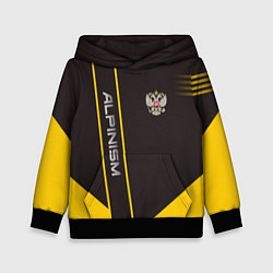 Толстовка-худи детская Alpinism: Yellow Russia, цвет: 3D-черный