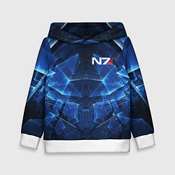 Толстовка-худи детская Mass Effect: Blue Armor N7, цвет: 3D-белый