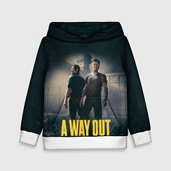 Толстовка-худи детская A Way Out, цвет: 3D-белый