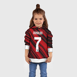 Толстовка-худи детская Ronaldo 7: Red Sport, цвет: 3D-белый — фото 2