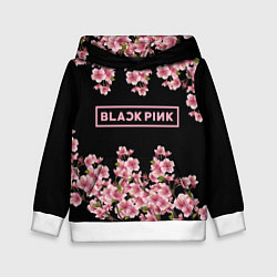 Толстовка-худи детская Black Pink: Delicate Sakura, цвет: 3D-белый