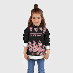 Толстовка-худи детская Black Pink: Delicate Sakura, цвет: 3D-белый — фото 2