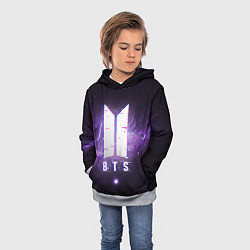 Толстовка-худи детская BTS: Violet Space, цвет: 3D-меланж — фото 2