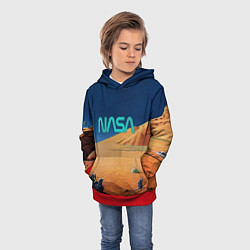 Толстовка-худи детская NASA on Mars, цвет: 3D-красный — фото 2