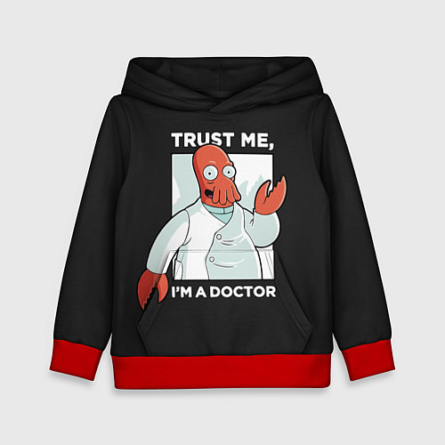 Детская толстовка Zoidberg: Trust Me / 3D-Красный – фото 1