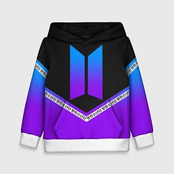 Толстовка-худи детская BTS: Neon Symbol, цвет: 3D-белый