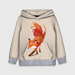 Толстовка-худи детская Paint Fox, цвет: 3D-меланж