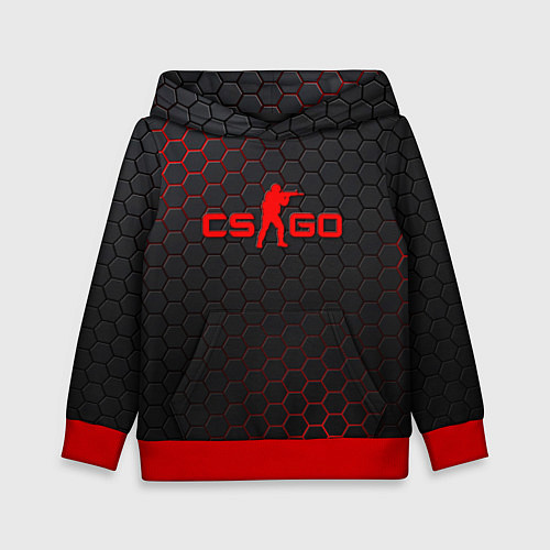 Детская толстовка CS:GO Grey Carbon / 3D-Красный – фото 1