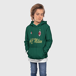 Толстовка-худи детская AC Milan: Green Form, цвет: 3D-белый — фото 2