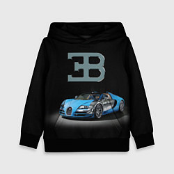 Толстовка-худи детская Bugatti - motorsport extreme, цвет: 3D-черный