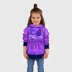 Толстовка-худи детская BTS: Violet Mountains, цвет: 3D-синий — фото 2