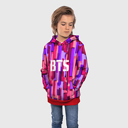 Толстовка-худи детская BTS: Pink Colour, цвет: 3D-красный — фото 2