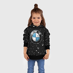 Толстовка-худи детская BMW под Дождём, цвет: 3D-черный — фото 2