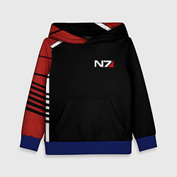 Толстовка-худи детская MASS EFFECT N7, цвет: 3D-синий