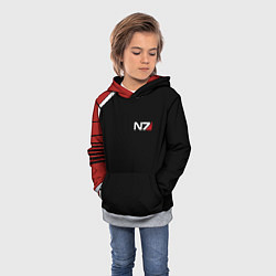 Толстовка-худи детская MASS EFFECT N7, цвет: 3D-меланж — фото 2