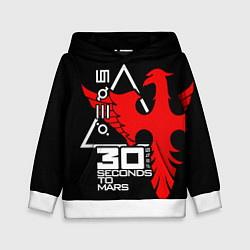 Толстовка-худи детская 30 Seconds to Mars, цвет: 3D-белый