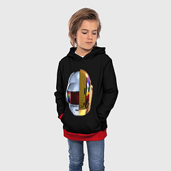 Толстовка-худи детская Daft Punk: Smile Helmet, цвет: 3D-красный — фото 2