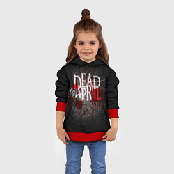 Толстовка-худи детская Dead by April, цвет: 3D-красный — фото 2