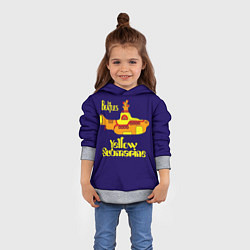 Толстовка-худи детская The Beatles: Yellow Submarine, цвет: 3D-меланж — фото 2