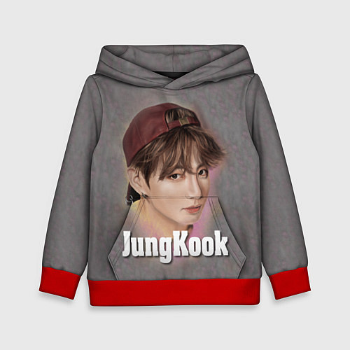 Детская толстовка BTS JungKook / 3D-Красный – фото 1