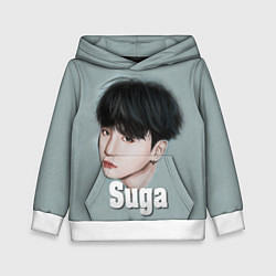 Толстовка-худи детская BTS Suga, цвет: 3D-белый