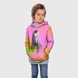 Толстовка-худи детская Billie Eilish: Pink Fashion, цвет: 3D-меланж — фото 2