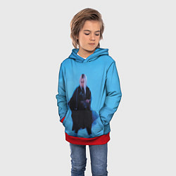 Толстовка-худи детская Billie Eilish: Blue Fashion, цвет: 3D-красный — фото 2