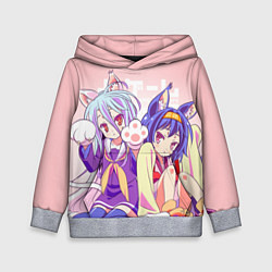 Толстовка-худи детская No Game No Life, цвет: 3D-меланж