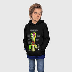 Толстовка-худи детская The Creeper, цвет: 3D-синий — фото 2