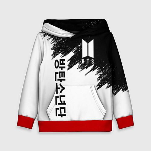 Детская толстовка BTS: White & Black / 3D-Красный – фото 1