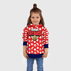 Толстовка-худи детская Brawl Stars: Red & White, цвет: 3D-синий — фото 2