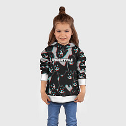 Толстовка-худи детская Undertale, цвет: 3D-белый — фото 2