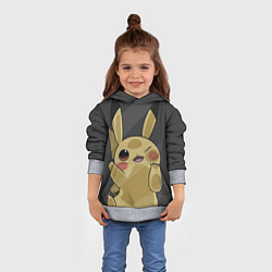 Толстовка-худи детская Pikachu, цвет: 3D-меланж — фото 2