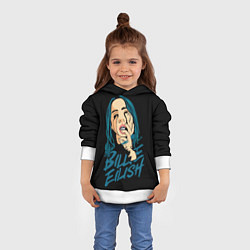 Толстовка-худи детская Billie Eilish, цвет: 3D-белый — фото 2