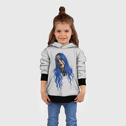 Толстовка-худи детская BILLIE EILISH, цвет: 3D-черный — фото 2